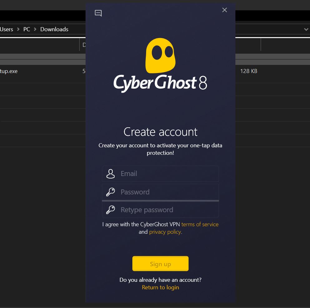 Đăng ký tài khoản CyberGhost VPN